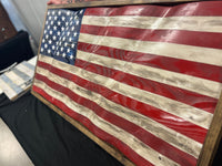 Wooden Wavy American Flag