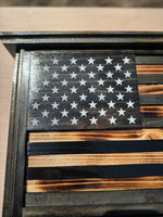 Public Service American Flag Hidden Storage Coat Rack