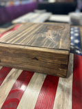 Wooden Lock Box with Armed Forces Logo