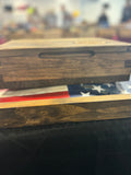 Wooden Lock Box with Armed Forces Logo