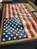 Wooden Wavy American Flag