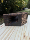 Wooden Passive Sound Amplifier with Armed Services Logo