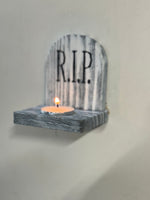 Gravestone Tea Light Candle Holder Wall/Shelf