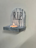 Gravestone Tea Light Candle Holder Wall/Shelf