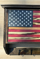 Armed Services American Flag Hidden Storage Coat Rack