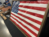 Wooden Wavy American Flag