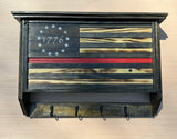 Public Service American Flag Hidden Storage Coat Rack